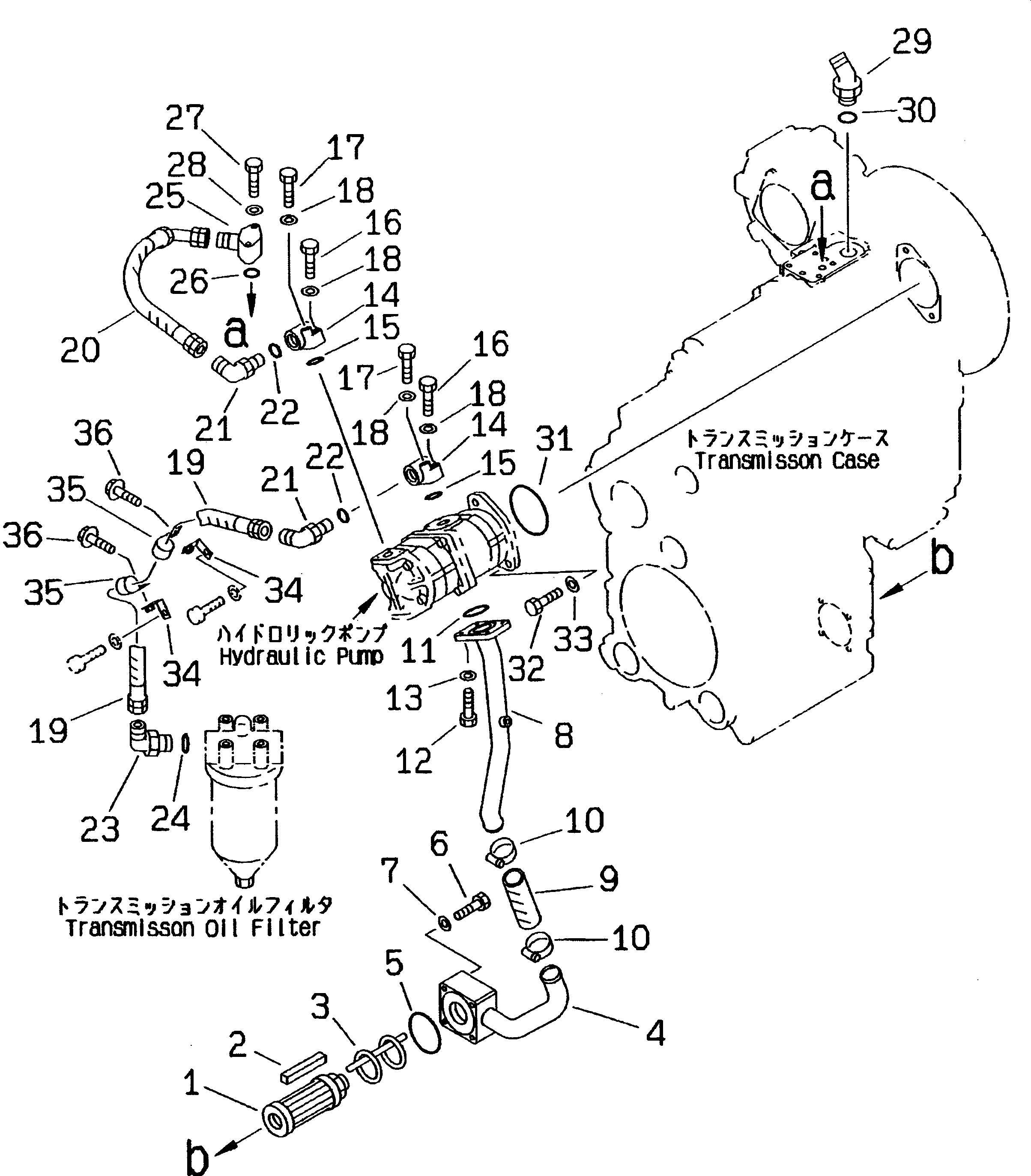 Wheel Loaders Komatsu / WA300-3A-XW S/N 50001-52999(wa300-2r) / TRANSMISSION (TRANSMISSION PIPING) (1/2) (SNOW REMOVING SPEC.)(#50001-)(060210 : 2361)