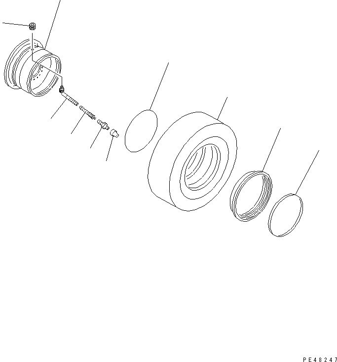Wheel Loaders Komatsu / WA300-3A-XW S/N 50001-52999(wa300-2r) / WHEEL AND TUBELESS SNOW TIRE(#50001-)(090010 : 3441)