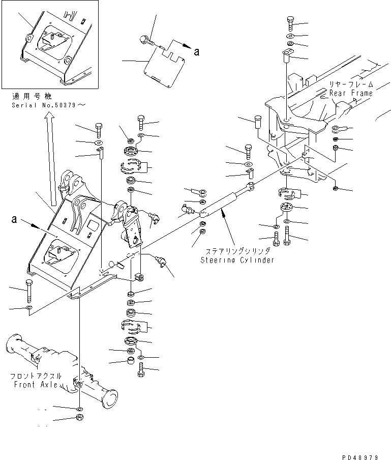 Wheel Loaders Komatsu / WA300-3A-XW S/N 50001-52999(wa300-2r) / FRONT FRAME (WITH FRONT ATTACHMENT) (WITH ADDITIONAL 2-SPOOL     CONTROL VALVE)(#50001-)(120010 : 5013)