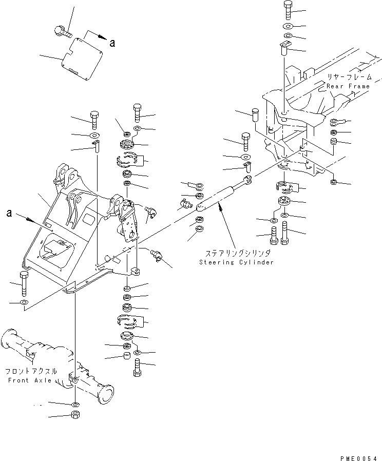 Wheel Loaders Komatsu / WA300-3A-XW S/N 50001-52999(wa300-2r) / FRONT FRAME (WITH ROTARY SNOW REMOVER)(#50001-)(120040 : 5019)