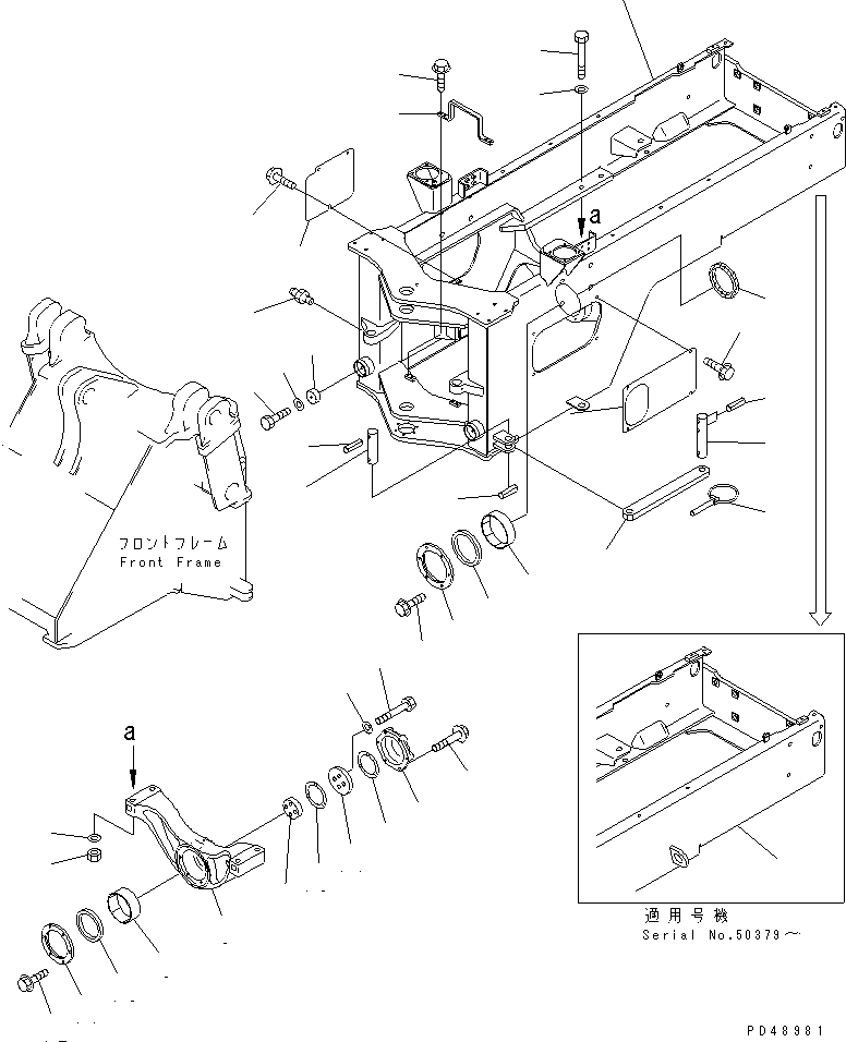 Wheel Loaders Komatsu / WA300-3A-XW S/N 50001-52999(wa300-2r) / REAR FRAME (WITH 2-PERSONS CAB)(#50001-)(120050 : 5032)