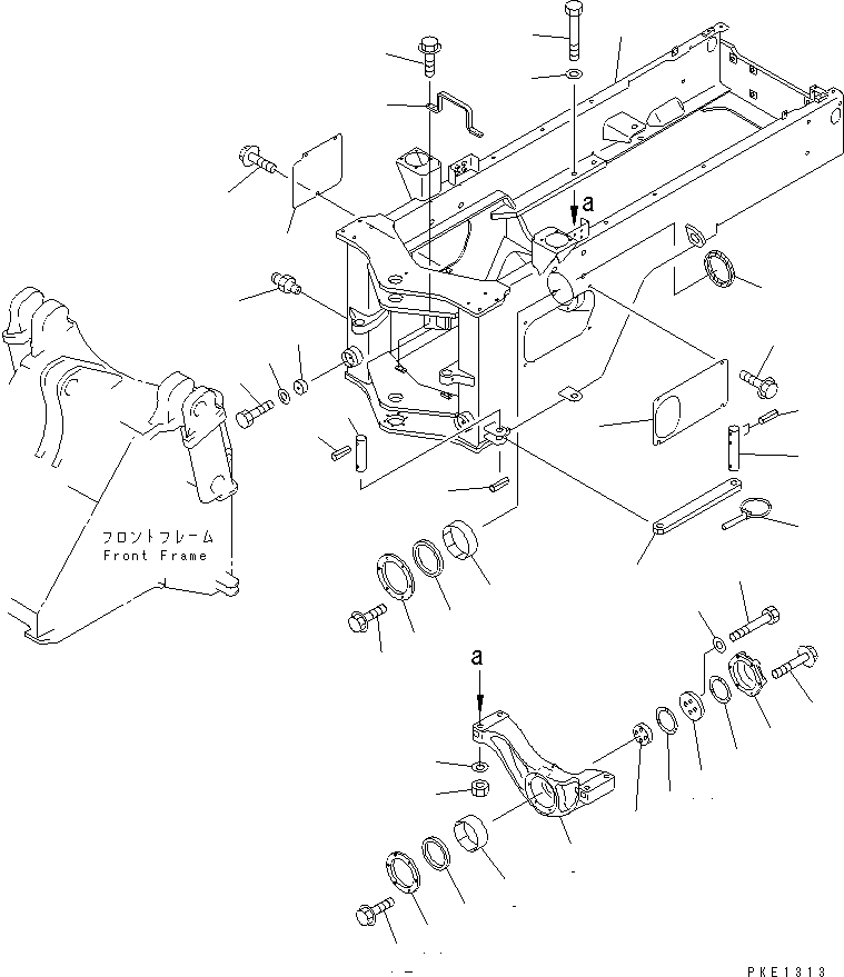 Wheel Loaders Komatsu / WA300-3A-XW S/N 50001-52999(wa300-2r) / REAR FRAME (FOR VEHICLE INSPECTION PARTS) (SNOW REMOVING SPEC.)(#50351-)(120080 : 5035A)