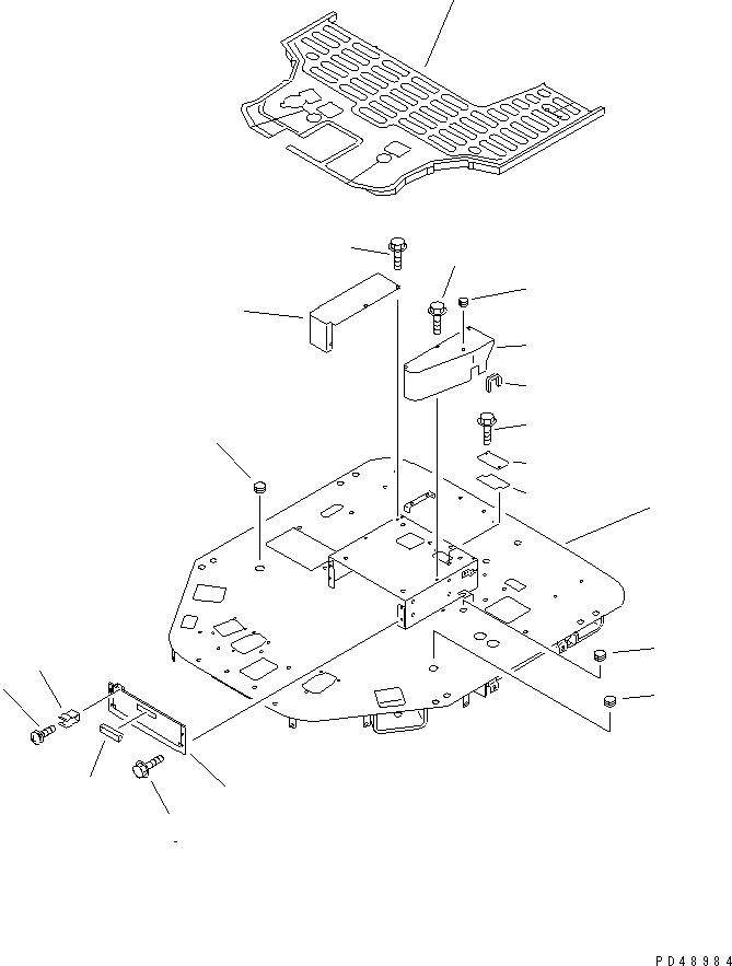 Wheel Loaders Komatsu / WA300-3A-XW S/N 50001-52999(wa300-2r) / FLOOR FRAME (WITH 2-PERSONS CAB)(#50001-)(120090 : 5114)