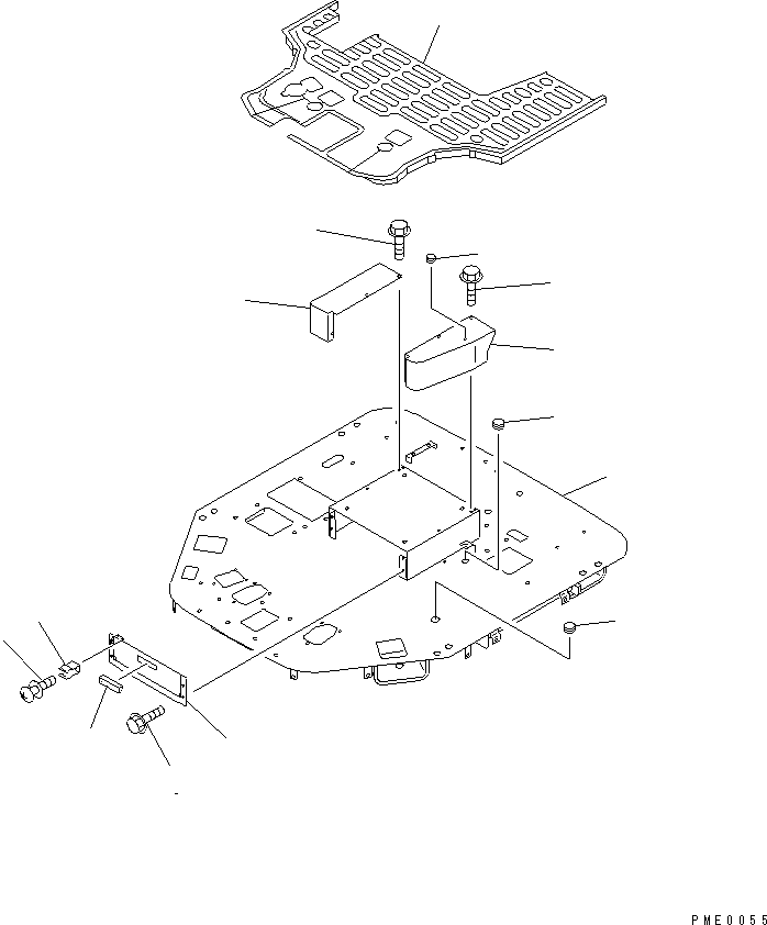 Wheel Loaders Komatsu / WA300-3A-XW S/N 50001-52999(wa300-2r) / FLOOR FRAME (WITH 5-SPOOL CONTROL VALVE)(#50001-)(120100 : 5117)