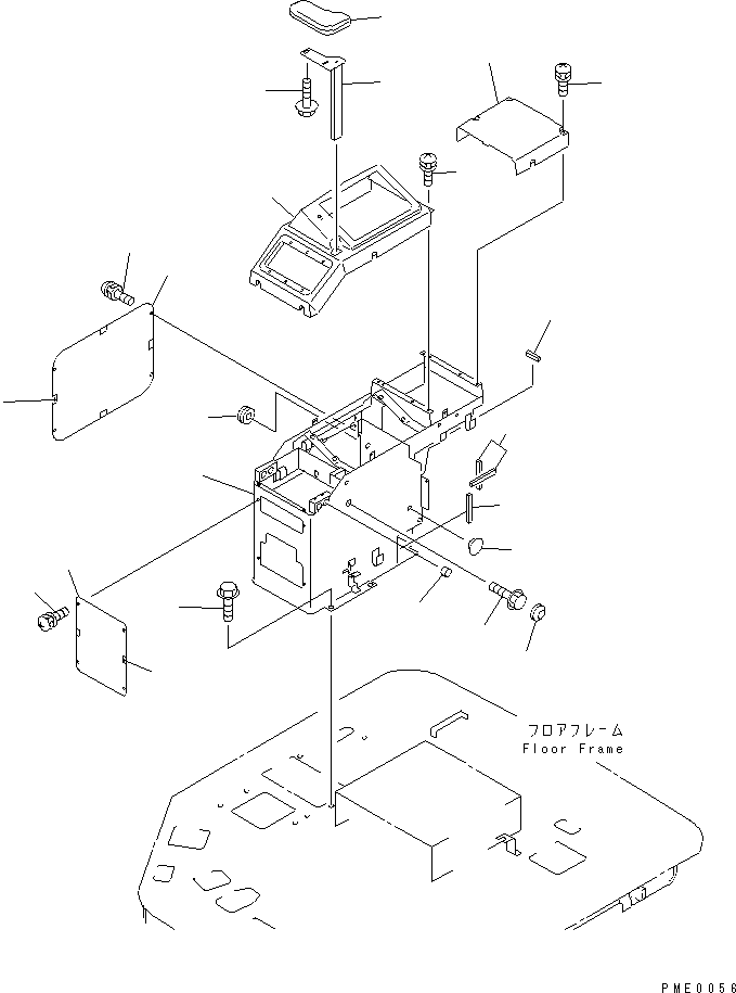 Wheel Loaders Komatsu / WA300-3A-XW S/N 50001-52999(wa300-2r) / R.H. CONSOLE BOX (WITH ADDITIONAL 2-SPOOL CONTROL VALVE)(#50205-)(120110 : 5133)