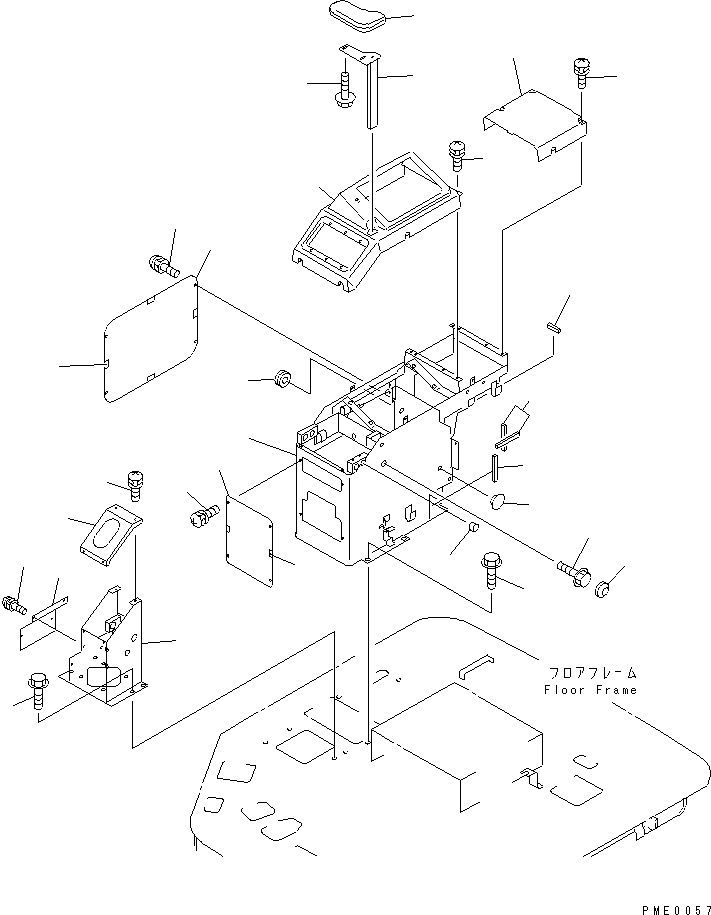 Wheel Loaders Komatsu / WA300-3A-XW S/N 50001-52999(wa300-2r) / R.H. CONSOLE BOX (WITH 5-SPOOL CONTROL VALVE)(#50001-)(120120 : 5134)