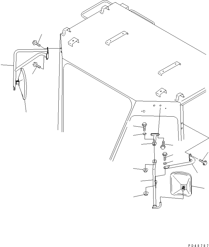 Wheel Loaders Komatsu / WA300-3A-XW S/N 50001-52999(wa300-2r) / REAR VIEW MIRROR (WITH 2-PERSONS CAB)(#50001-)(120370 : 5573)