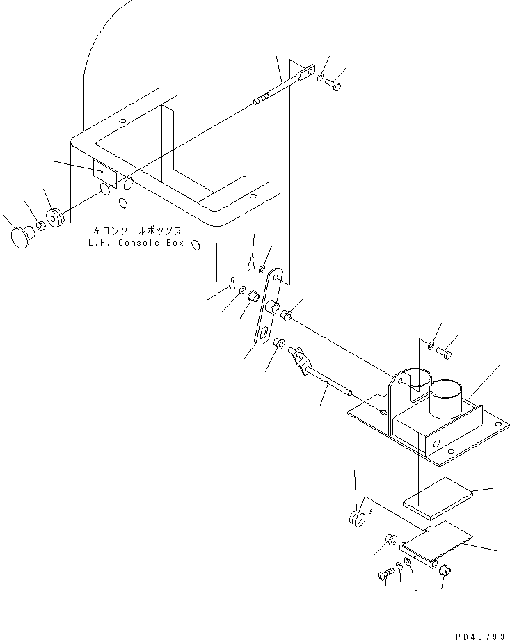 Wheel Loaders Komatsu / WA300-3A-XW S/N 50001-52999(wa300-2r) / CAR HEATER RELATED PARTS (4/6) (DEFROSTER CONTROL LEVER)         (WITH 2-PERSONS CAB)(#50001-)(120430 : 5694)
