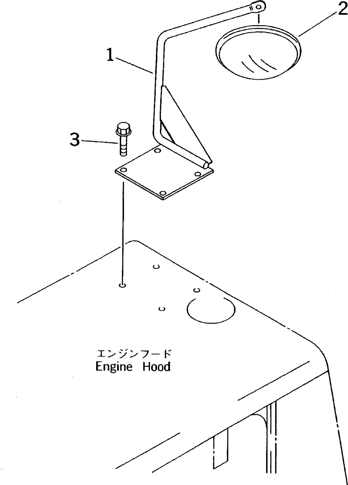 Wheel Loaders Komatsu / WA300-3A-XW S/N 50001-52999(wa300-2r) / UNDER MIRROR(#50001-)(120480 : 5751)