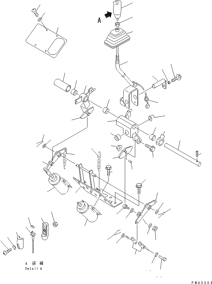 Wheel Loaders Komatsu / WA300-3A-XW S/N 50001-52999(wa300-2r) / WORK EQUIPMENT CONTROL LEVER (MONO LEVER TYPE)(#50001-)(150190 : 6651)