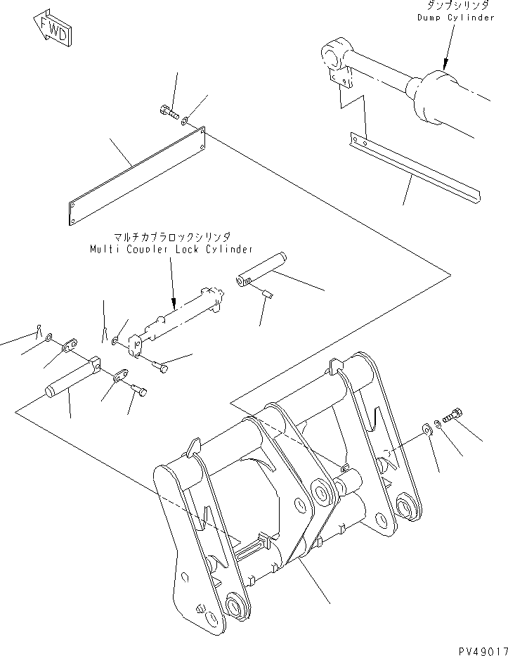 Wheel Loaders Komatsu / WA300-3A-XW S/N 50001-52999(wa300-2r) / MULTI COUPLER (HYDRAULIC TYPE) (1/2) (MULTI COUPLER)             (WITH ROTARY SNOW REMOVER)(#50001-)(180070 : 7065)