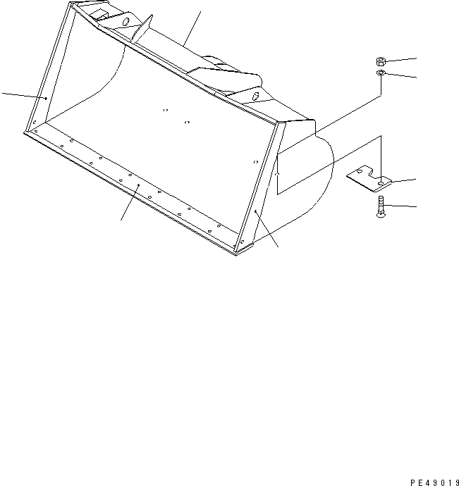 Wheel Loaders Komatsu / WA300-3A-XW S/N 50001-52999(wa300-2r) / SNOW BUCKET¤ 3.0M3 (WITH BOLT ON CUTTING EDGE¤ 3.2M3)(#50001-)(180090 : 7121)