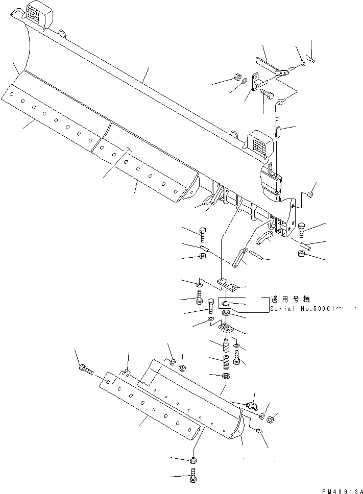 Wheel Loaders Komatsu / WA300-3A-XW S/N 50001-52999(wa300-2r) / PITCH AND ANGLE SNOW PLOW (WITH SHOCK CANCEL BLADE) (1/3) (BLADE)(#50001-)(210070 : 8031)