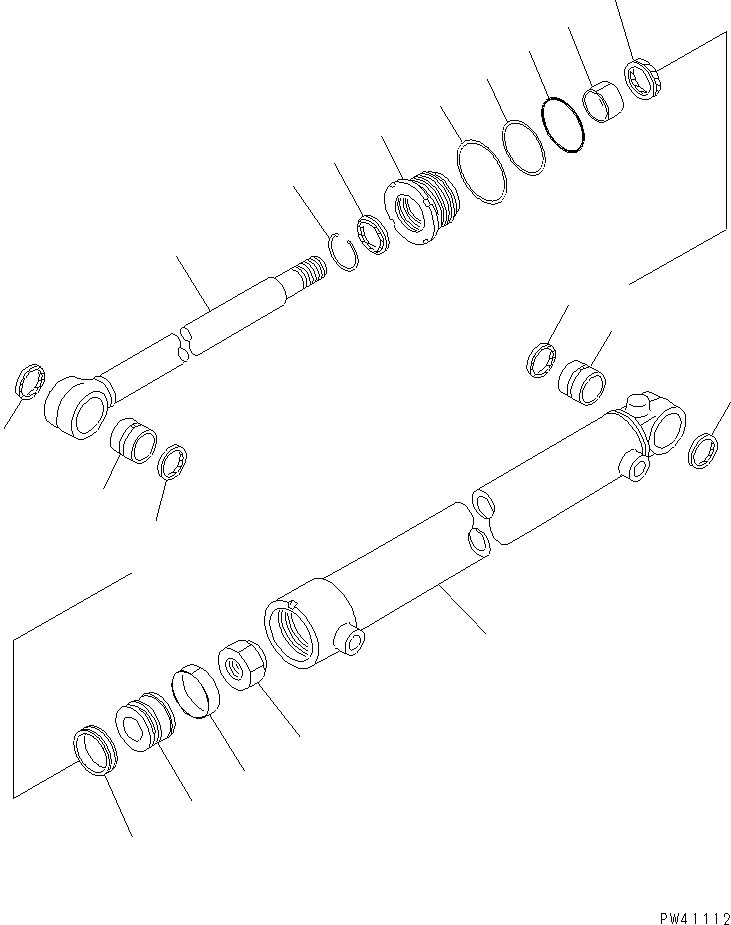 Wheel Loaders Komatsu / WA300-3A-XW S/N 50001-52999(wa300-2r) / SIDE SHIFT CYLINDER (FOR SIDE SHIFT¤ PITCH AND ANGLE SNOW PLOW)(#50001-)(210240 : 8193)