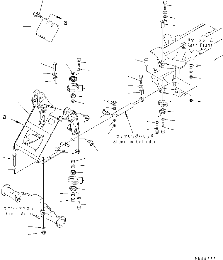 Wheel Loaders Komatsu / WA300-3A-X S/N 50001-52999(wa300-3r) / FRONT FRAME (WITH FRONT ATTACHMENT) (WITH 3-SPOOL CONTROL VALVE)(#50001-)(150020 : 5003)