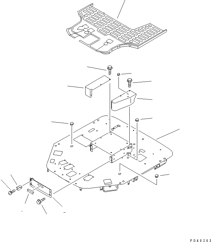 Wheel Loaders Komatsu / WA300-3A-X S/N 50001-52999(wa300-3r) / FLOOR FRAME (WITH ANTI SLIP STEERING SYSTEM)(#50001-)(150170 : 5113)