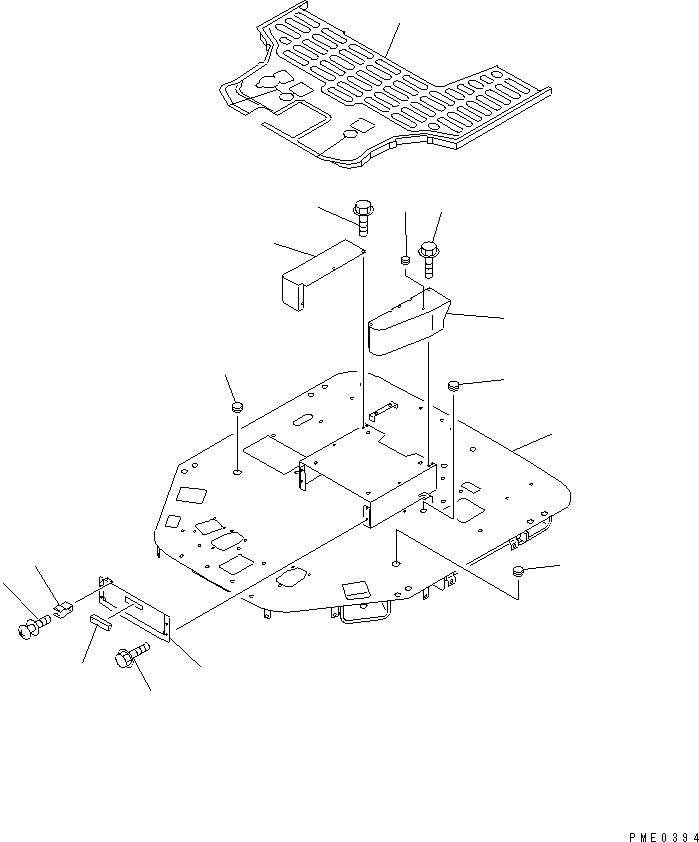 Wheel Loaders Komatsu / WA300-3A-X S/N 50001-52999(wa300-3r) / FLOOR FRAME (WITH E.C.S.S.)(#50001-)(150180 : 5119)