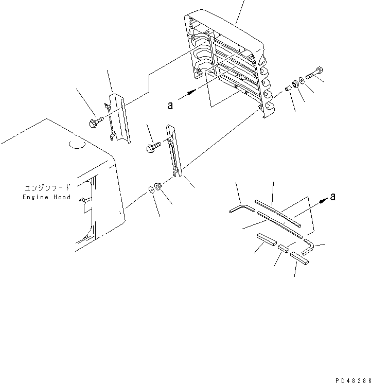 Wheel Loaders Komatsu / WA300-3A-X S/N 50001-52999(wa300-3r) / RADIATOR GUARD(#50001-)(150280 : 5201)