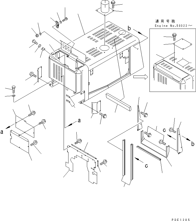 Wheel Loaders Komatsu / WA300-3A-X S/N 50001-52999(wa300-3r) / ENGINE HOOD(#50001-)(150290 : 5211)
