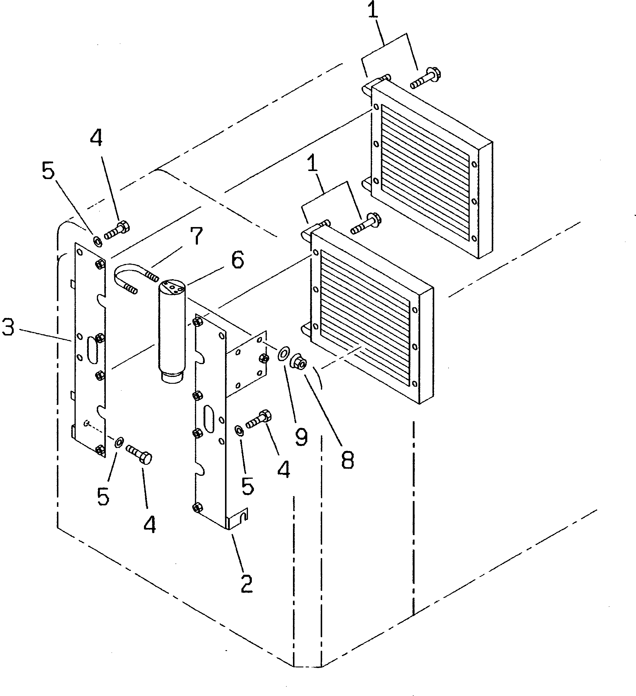Wheel Loaders Komatsu / WA300-3A-X S/N 50001-52999(wa300-3r) / AIR CONDITIONER RELATED PARTS (3/8) (CONDENSER MOUNTING)(#50001-)(150560 : 5623)