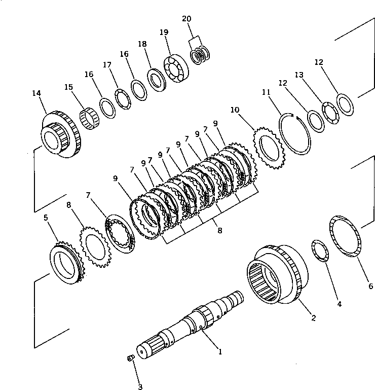 Wheel Loaders Komatsu / WA320-1 S/N 10001-UP (For C.I.S. -30cent. Spec.)(wa320-0c) / 3RD CLUTCH(060060 : 2233)