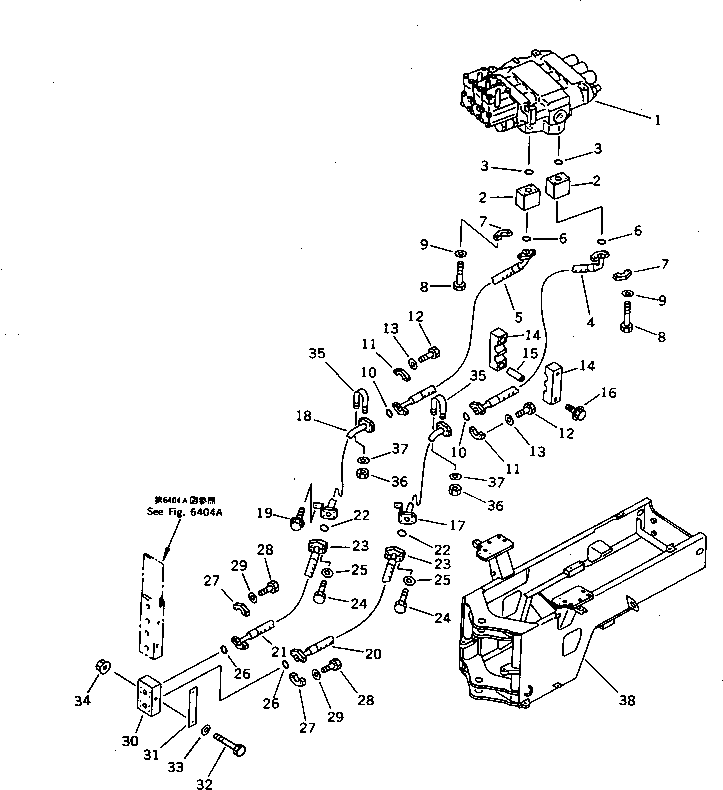 Wheel Loaders Komatsu / WA320-1 S/N 10001-UP (For C.I.S. -30cent. Spec.)(wa320-0c) / HYDRAULIC PIPING (FRONT ATTACHMENT) (1/2)(#20001-)(180160 : 6501A)