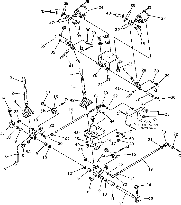 Wheel Loaders Komatsu / WA320-1 S/N 10001-UP (For C.I.S. -30cent. Spec.)(wa320-0c) / WORK EQUIPMENT CONTROL LEVER(#20001-)(180180 : 6601A)