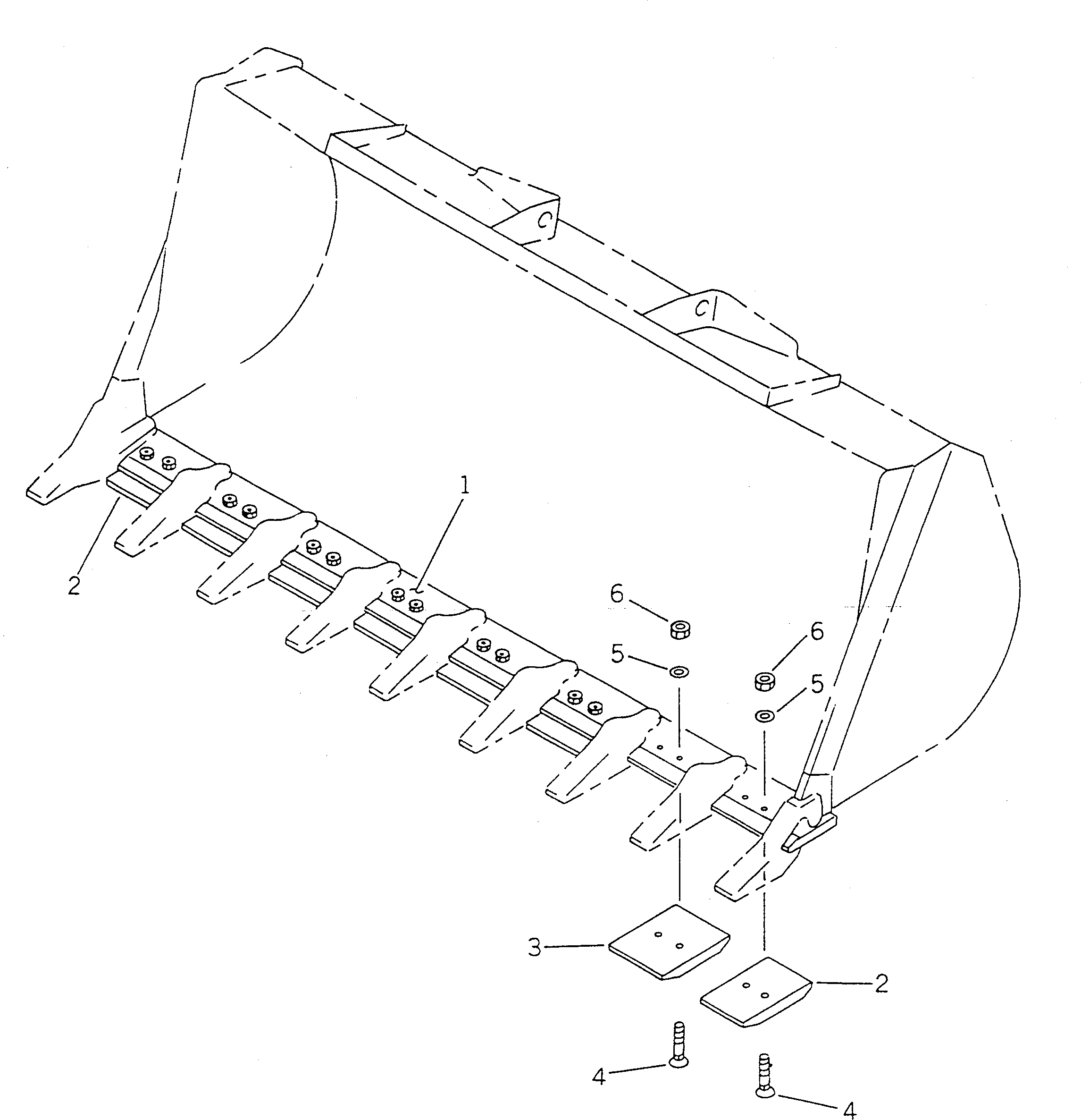 Wheel Loaders Komatsu / WA320-1 S/N 10001-UP (For C.I.S. -30cent. Spec.)(wa320-0c) / CUTTING EDGE (SEGMENT TYPE)(210100 : 7407)