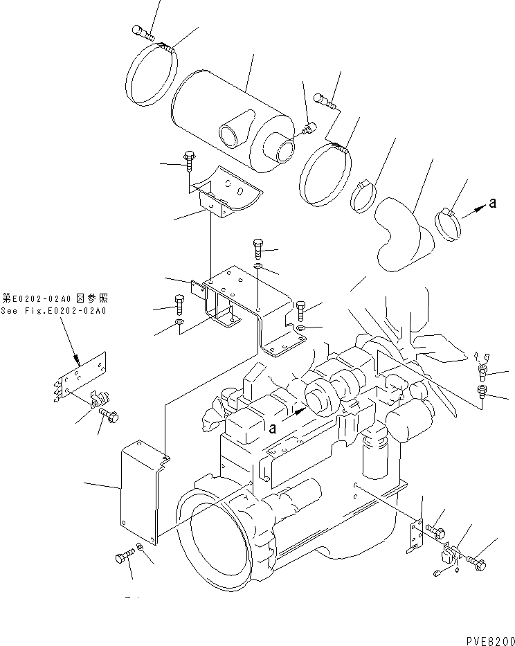 Wheel Loaders Komatsu / WA320-3 S/N 50001-UP (For China)(wa320-4c) / ENGINE (AIR CLEANER AND ENGINE RELATED PARTS) (WITH DUST SEPARATE FUEL FILTER)(030030 : B0110-01A1)