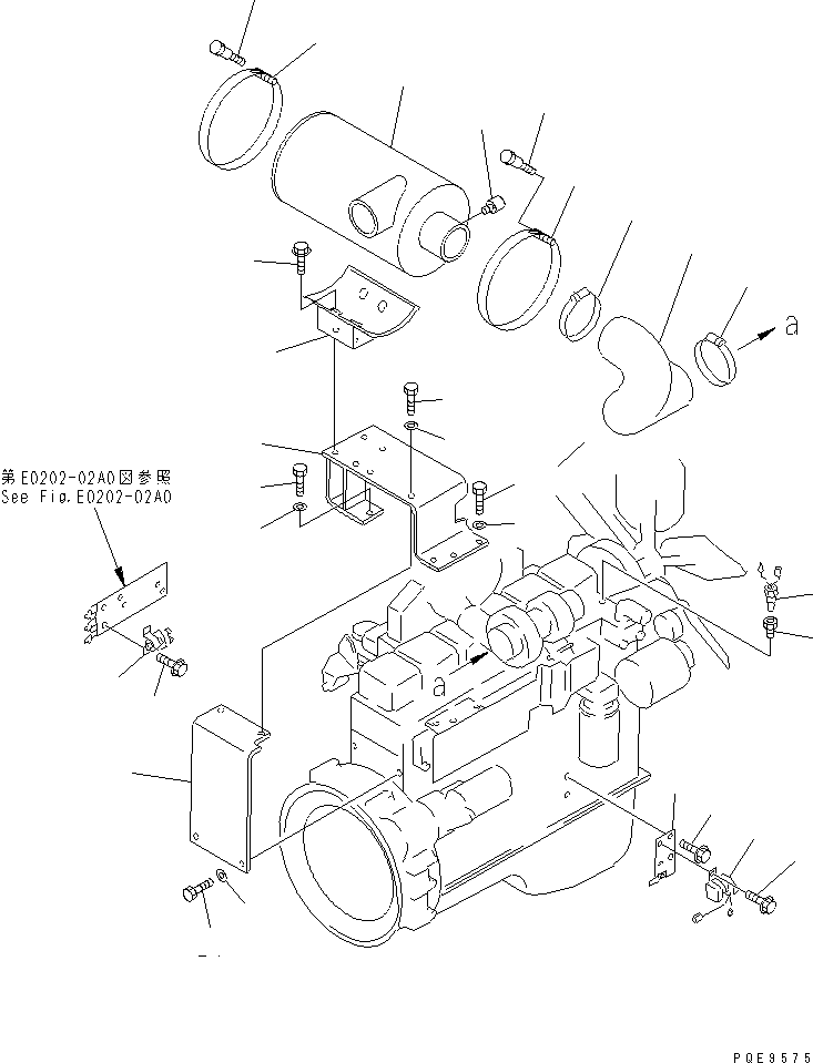 Wheel Loaders Komatsu / WA320-3 S/N 50001-UP (For China)(wa320-4c) / ENGINE (AIR CLEANER AND ENGINE RELATED PARTS) (WITH PRECLEANER)(030040 : B0110-01A2)