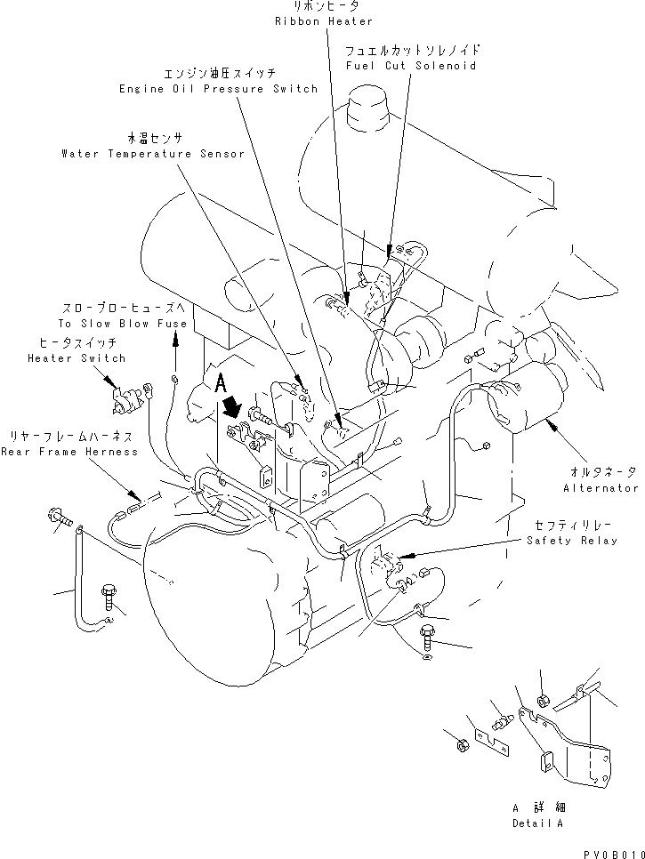 Wheel Loaders Komatsu / WA320-3 S/N 50001-UP (For China)(wa320-4c) / ENGINE (ENGINE HARNESS AND CONTROL BRACKET)(#54101-)(030080 : B0110-03A0A)