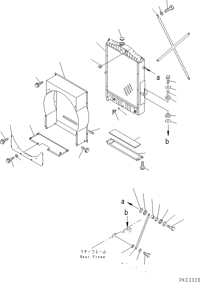 Wheel Loaders Komatsu / WA320-3 S/N 50001-UP (For China)(wa320-4c) / RADIATOR (INNER PARTS AND MOUNTING)(060010 : C0110-01A0)