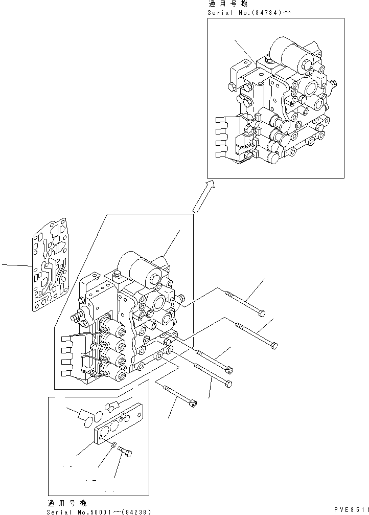 Wheel Loaders Komatsu / WA320-3 S/N 50001-UP (For China)(wa320-4c) / TRANSMISSION CONTROL VALVE (1/4) (MOUNTING)(150160 : F4350-60A0)