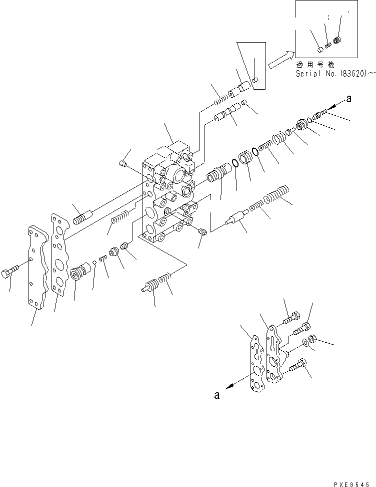 Wheel Loaders Komatsu / WA320-3 S/N 50001-UP (For China)(wa320-4c) / TRANSMISSION CONTROL VALVE (2/4) (UPPER VALVE)(150170 : F4350-61A0)