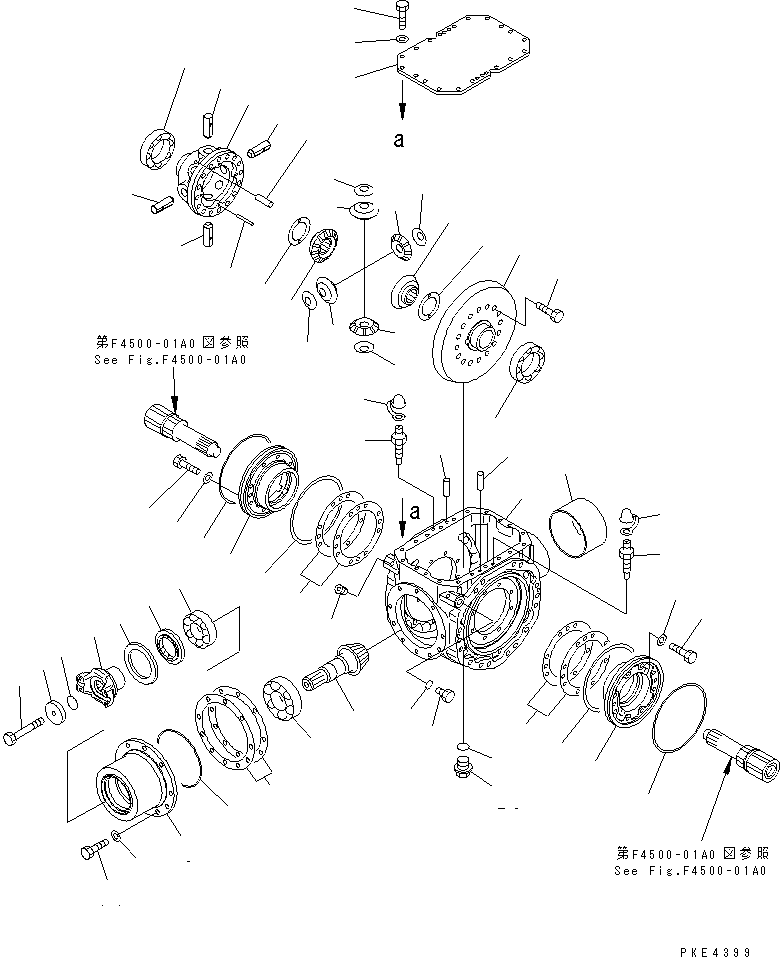 Wheel Loaders Komatsu / WA320-3 S/N 50001-UP (For China)(wa320-4c) / REAR AXLE (DIFFERENTIAL)(#50001-54114)(150360 : F4500-03A0)