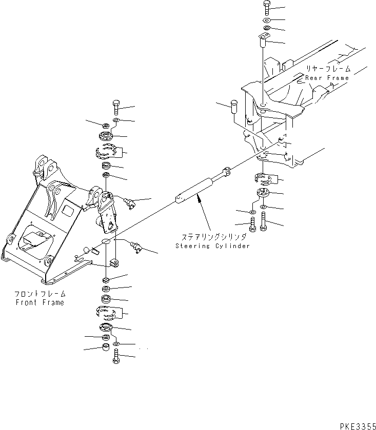 Wheel Loaders Komatsu / WA320-3 S/N 50001-UP (For China)(wa320-4c) / HINGE PIN (FOR FRONT AND REAR FRAME CONNECTING)(210030 : J4130-01A0)