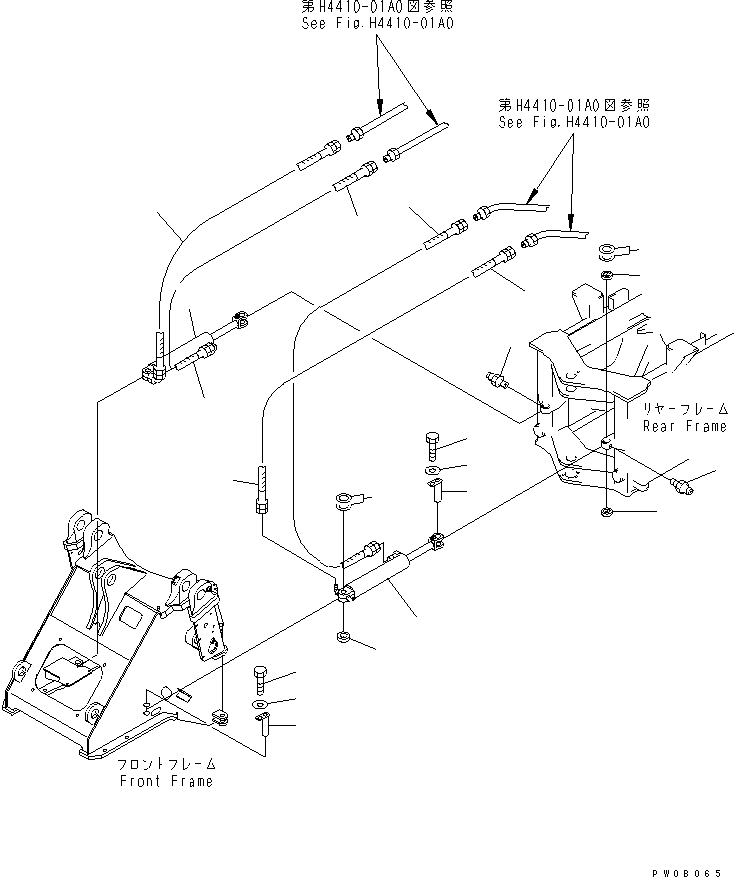 Wheel Loaders Komatsu / WA320-3 S/N 50001-UP (For China)(wa320-4c) / STEERING CYLINDER (HYDRAULIC PIPING AND MOUNTING PARTS)(#54101-)(210050 : J4140-01A0A)