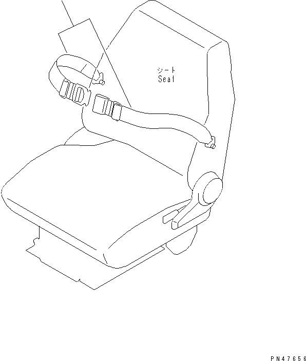 Wheel Loaders Komatsu / WA320-3 S/N 50001-UP (For China)(wa320-4c) / SEAT BELT (RIGID TYPE SEAT)(240040 : K0160-01A0)