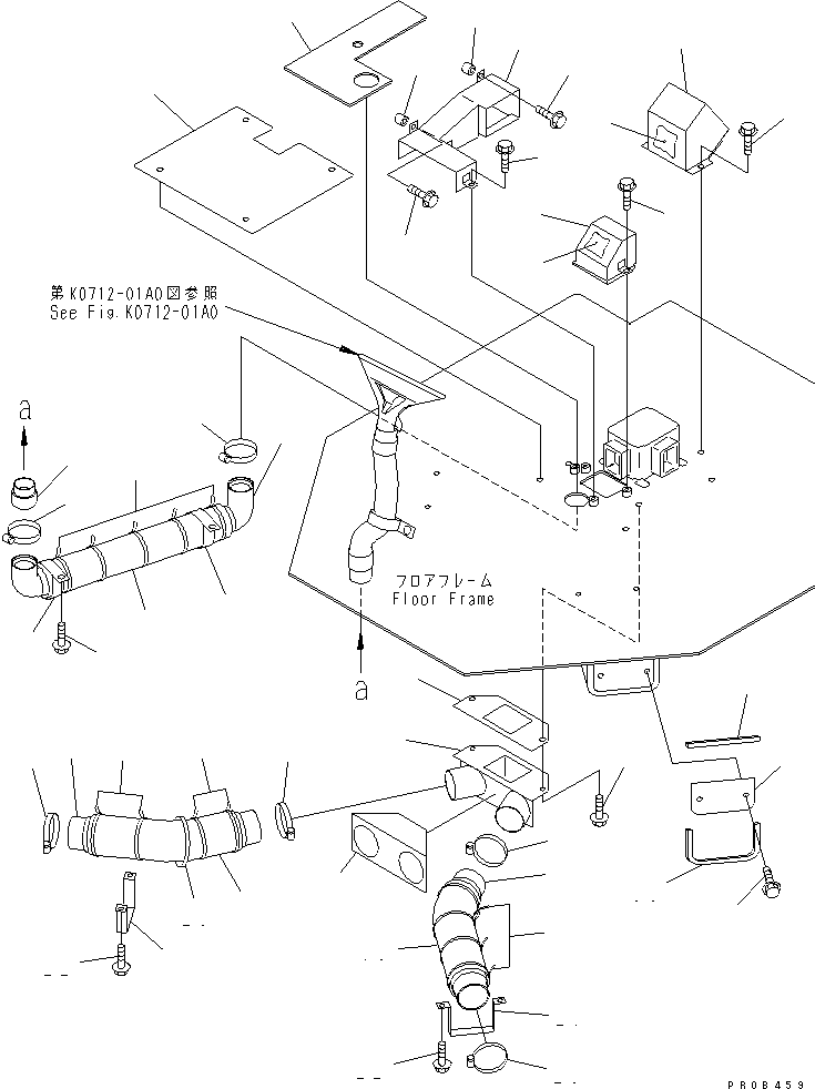 Wheel Loaders Komatsu / WA320-3 S/N 50001-UP (For China)(wa320-4c) / AIR CONDITIONER AND DUCT(240270 : K0712-02A0)