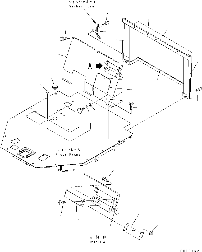 Wheel Loaders Komatsu / WA320-3 S/N 50001-UP (For China)(wa320-4c) / COVER (FOR FLOOR FRAME) (WITH AIR CONDITIONER)(240310 : K0715-01A1)