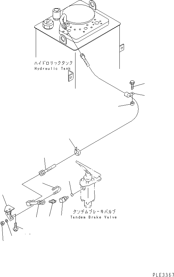 Wheel Loaders Komatsu / WA320-3 S/N 50001-UP (For China)(wa320-4c) / BRAKE CONTROL (BRAKE VALVE DRAIN LINE)(240510 : K4460-03A0)