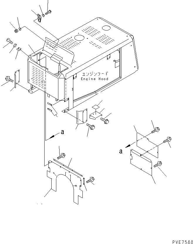 Wheel Loaders Komatsu / WA320-3 S/N 50001-UP (For China)(wa320-4c) / BULKHEAD (EIGINE HOOD RUBBER)(270040 : M4102-01A0)