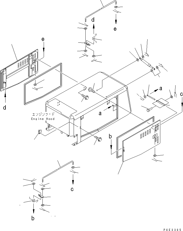 Wheel Loaders Komatsu / WA320-3 S/N 50001-UP (For China)(wa320-4c) / HOOD DOOR(270060 : M4110-01A0)