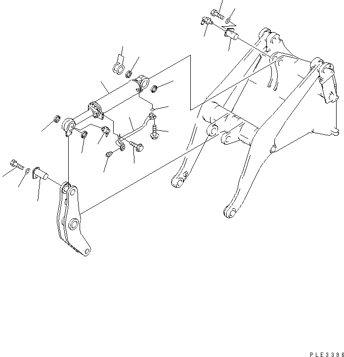 Wheel Loaders Komatsu / WA320-3 S/N 50001-UP (For China)(wa320-4c) / DUMP CYLINDER (PIPING AND MOUNTING PARTS)(330080 : T4150-01A0)