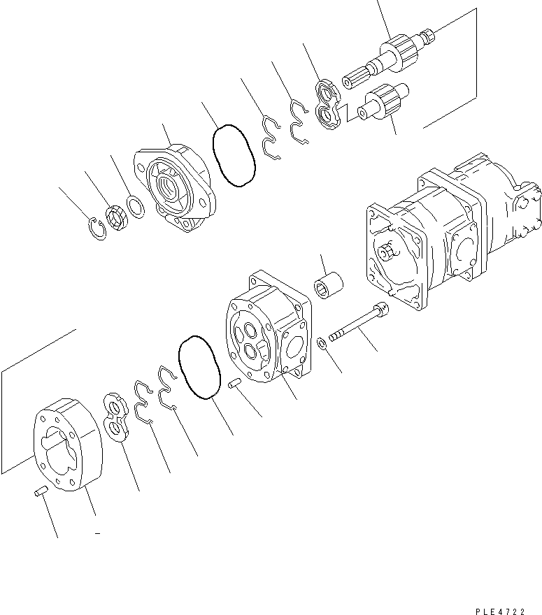 Wheel Loaders Komatsu / WA320-3 S/N 50001-UP (For China)(wa320-4c) / HYDRAULIC PUMP (1/3)(390040 : Y1600-31A0)