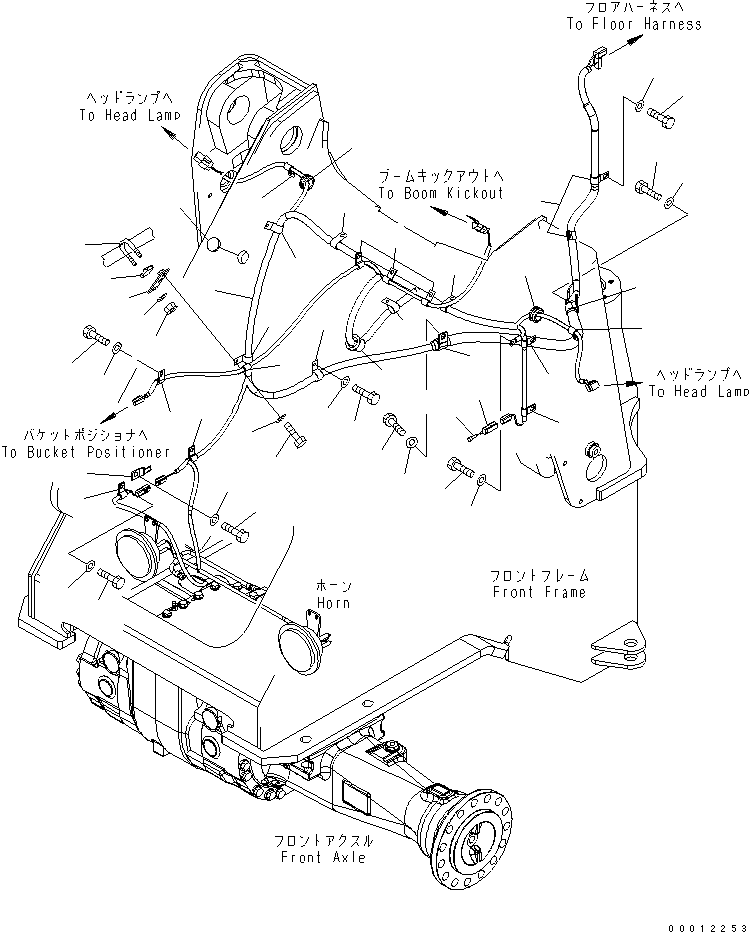 Wheel Loaders Komatsu / WA320-5 S/N 60001-UP(wa320-5r) / FRONT HARNESS(120060 : E0200-01A2)