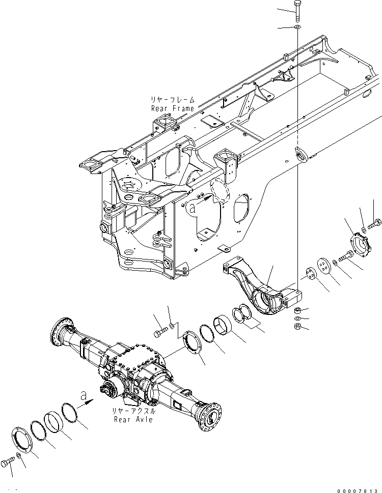 Wheel Loaders Komatsu / WA320-5 S/N 60001-UP(wa320-5r) / REAR AXLE SUPPORT(210130 : J4210-01A0)