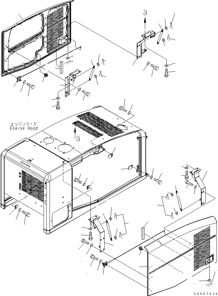 Wheel Loaders Komatsu / WA320-5 S/N 60001-UP(wa320-5r) / HOOD (DOOR)(270030 : M4100-03A0)