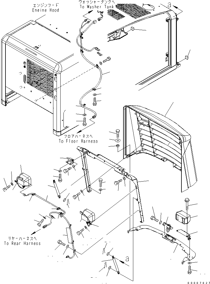 Wheel Loaders Komatsu / WA320-5 S/N 60001-UP(wa320-5r) / HOOD (RADIATOR GUARD)(270050 : M4100-04A0)