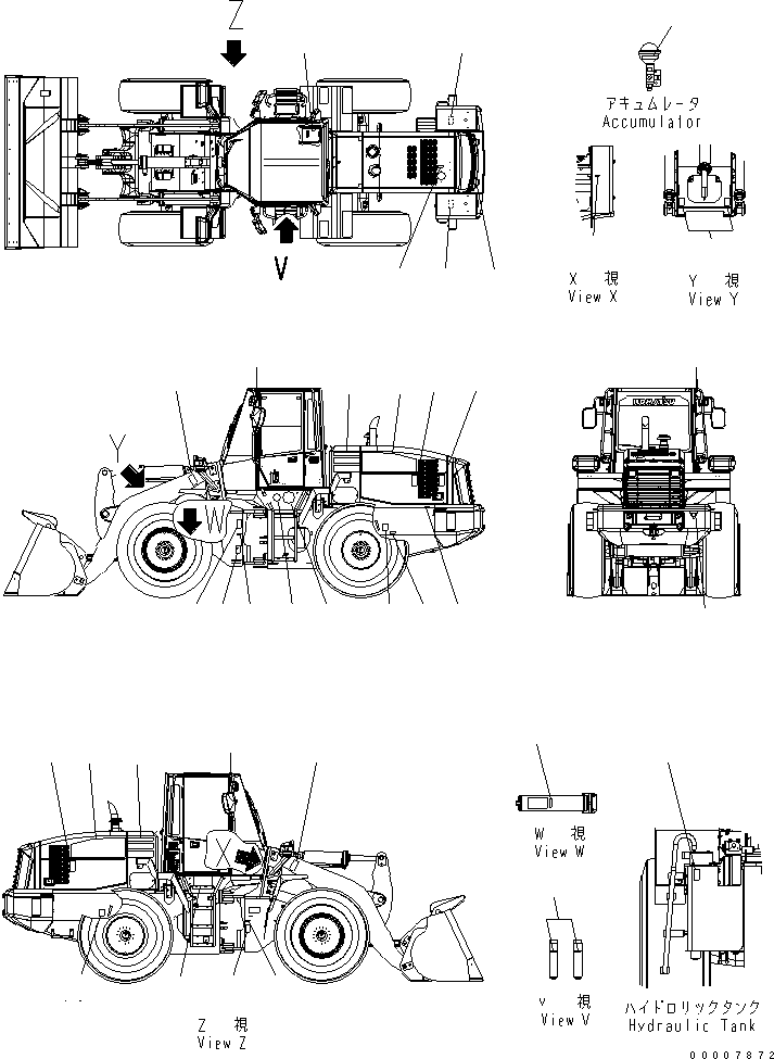 Wheel Loaders Komatsu / WA320-5 S/N 60001-UP(wa320-5r) / MARKS AND PLATES(360010 : U0100-01A0)
